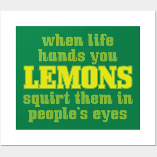 Funny Life Lemons Posters and Art